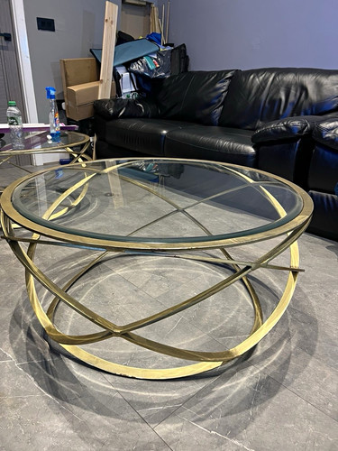 Round glass top - top, table