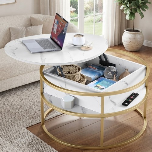 Modern round coffee table - round, with