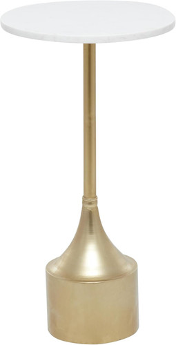 Gold metal side table - metal,