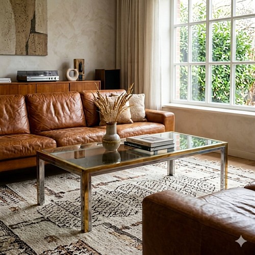 Vintage coffee table metal - coffee,